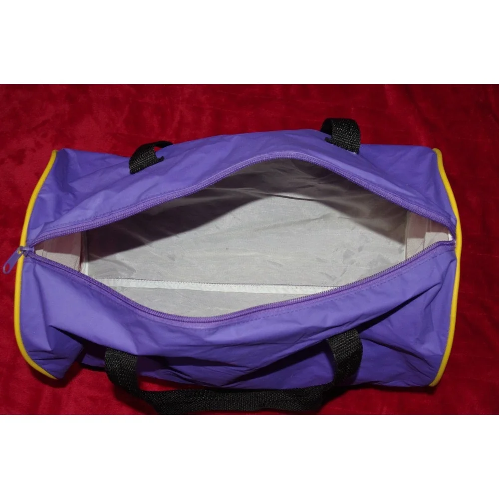 RARE Vtg 90s Girls Soccer Duffel Bag ABC‎ Wide World Sports Purple Pink Graphic